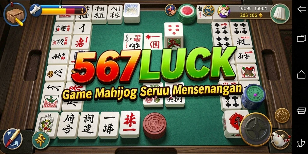Tampilan gameplay <strong>567LUCK</strong> dengan susunan ubin Mahjong yang menarik.