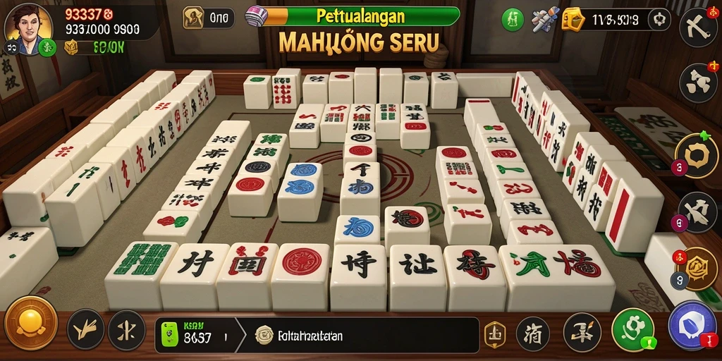 Tampilan gameplay seru dari game Mahjong 93337.