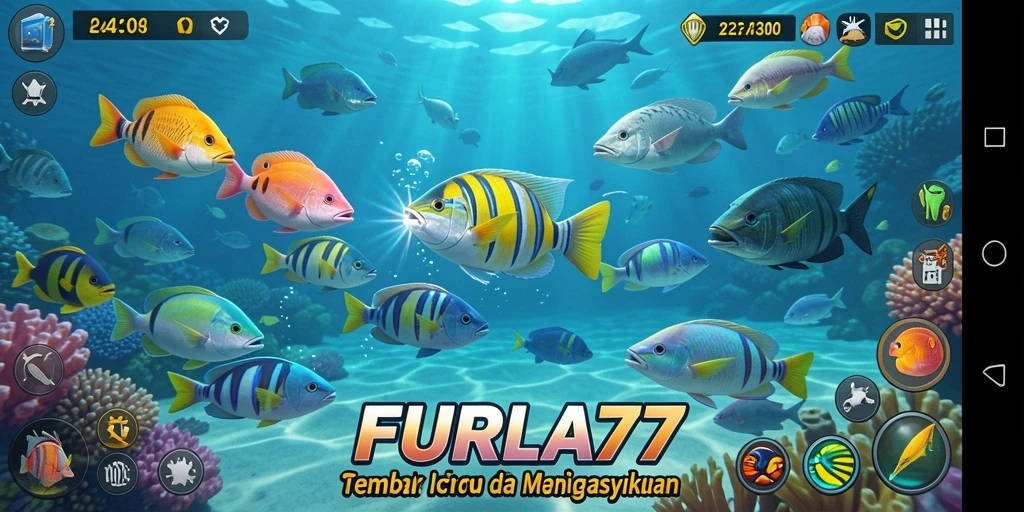 Tampilan menarik dari gameplay Tembak Ikan di FURLA77.