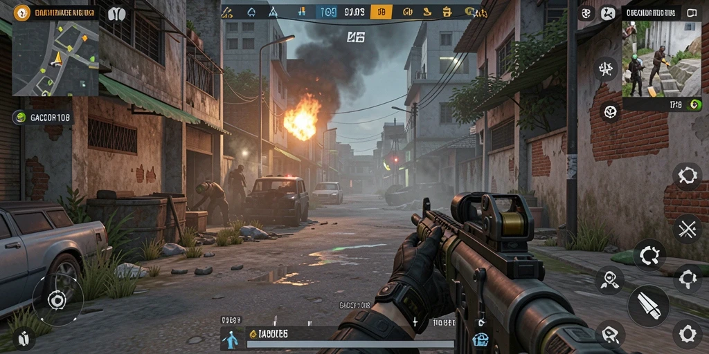 Cuplikan gameplay seru dari GACOR108 dengan aksi TPS menarik.