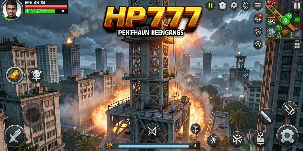 Tampilan menakjubkan dari gameplay Tower Defense HP777.
