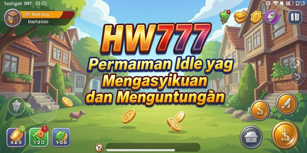 Screenshot HW777 menampilkan pemain yang menguping karakter dalam mode Idle yang seru.