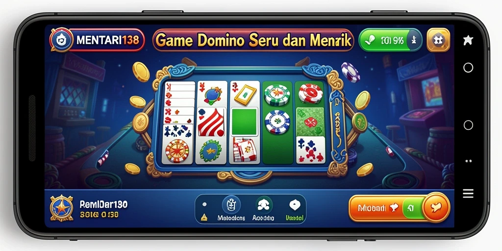 Tampilan gameplay seru di MENTARI138 dengan domino yang menantang.