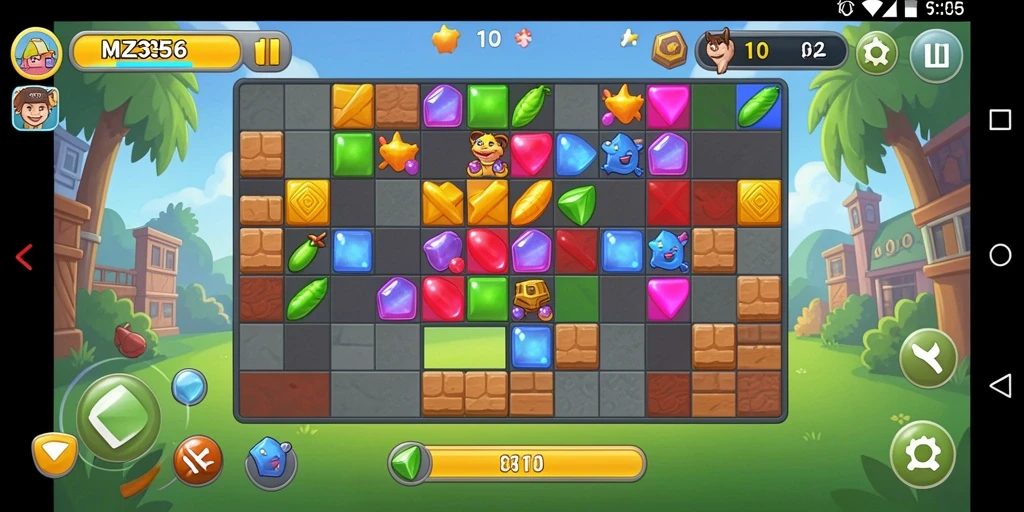 Screenshot gameplay MZ356 yang menampilkan tantangan Puzzle seru.