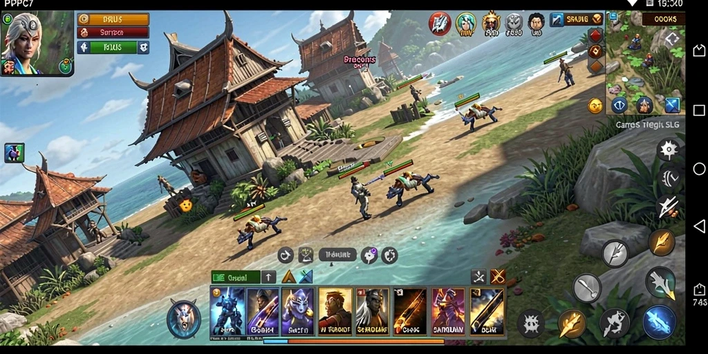 Tampilan screenshot utama PCPC7 dengan aksi SLG yang seru.