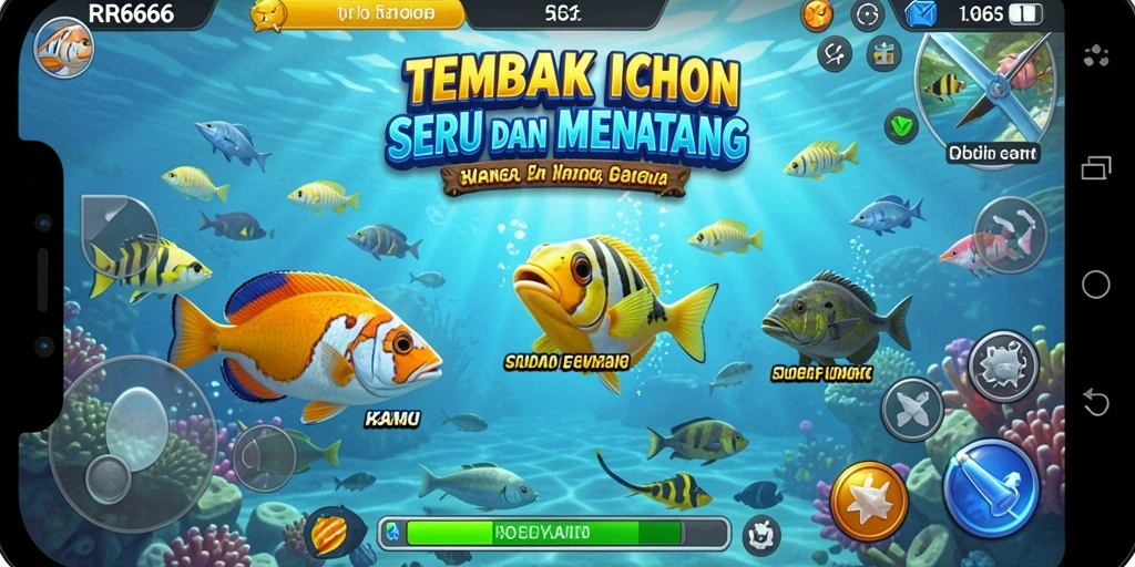 Tampilan gameplay seru Tembak Ikan di RR666.