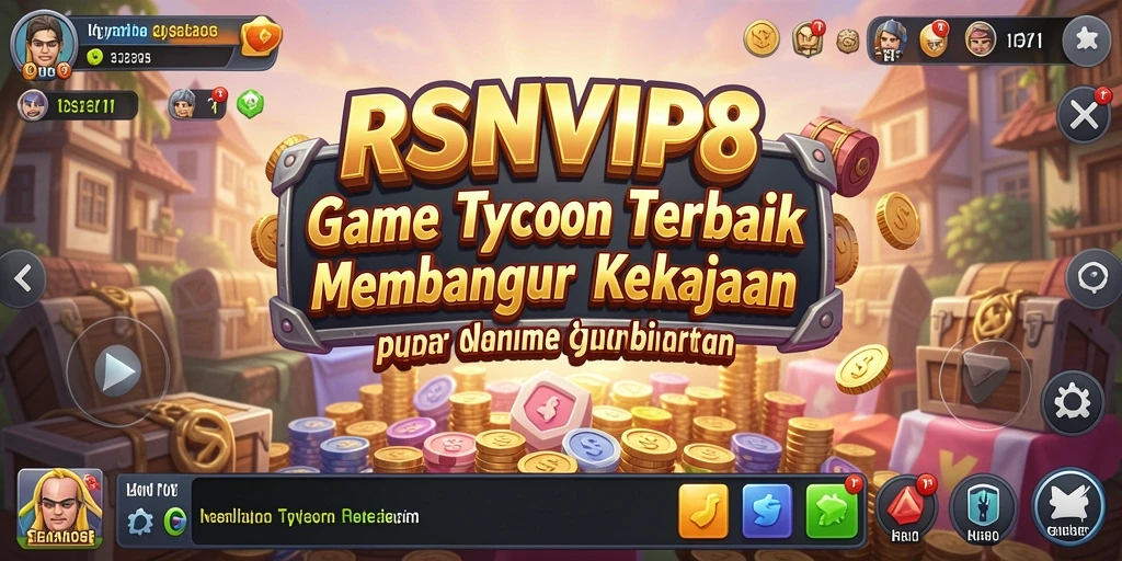 Screenshot RSNVIP8 menampilkan momen seru dalam membangun bisnis Tycoon.