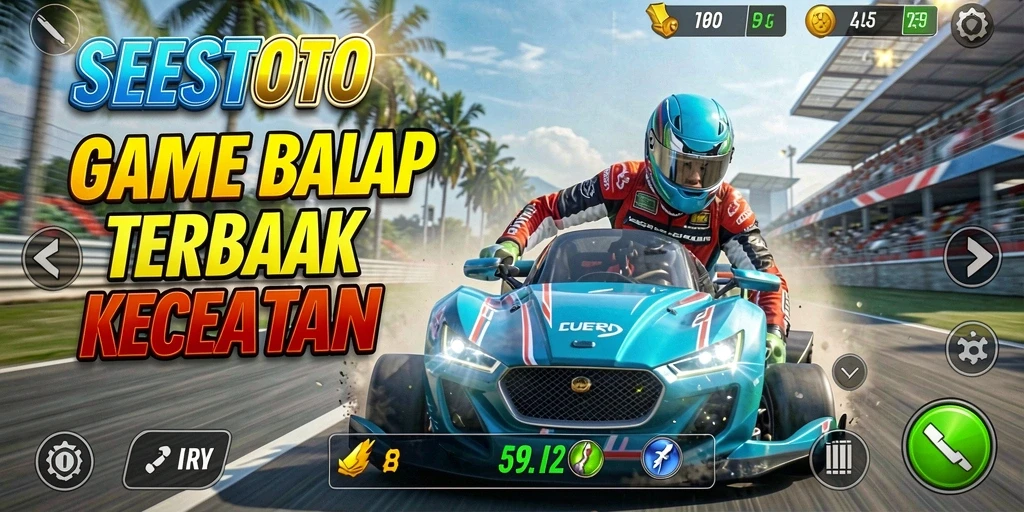 Tampilan gameplay SESETOTO yang menegangkan dan penuh aksi balap.