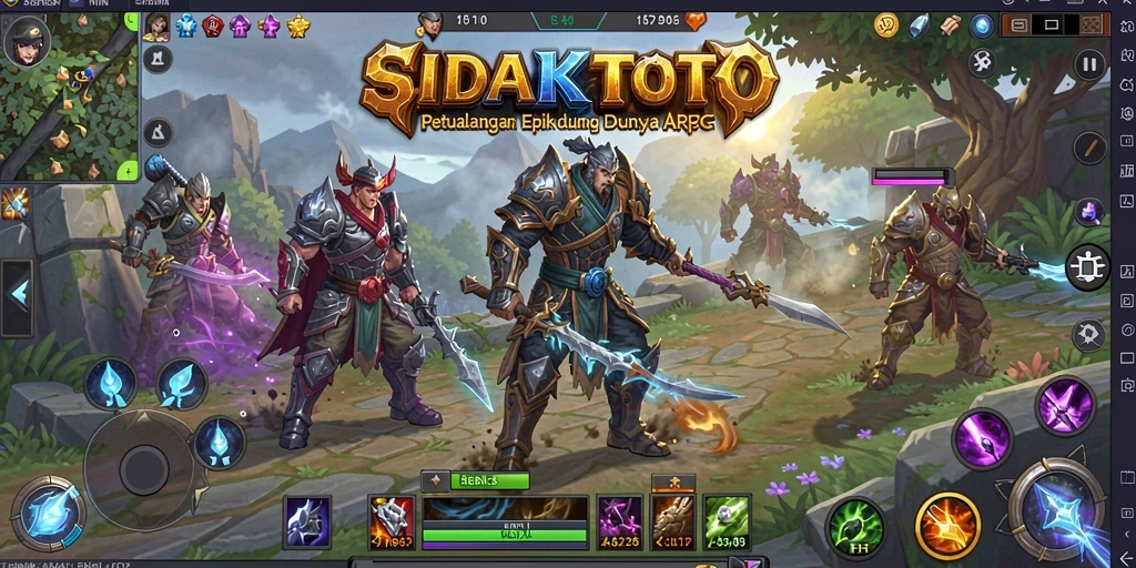 Tangkapan layar dari gameplay epic SIDAKTOTO di dunia ARPG.