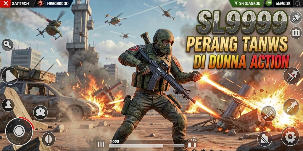Gameplay mendebarkan SL999 dengan aksi perang yang intens.