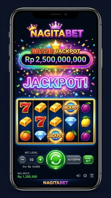 Screenshot menu kategori aplikasi nagitabet yang rapi dan terorganisir.